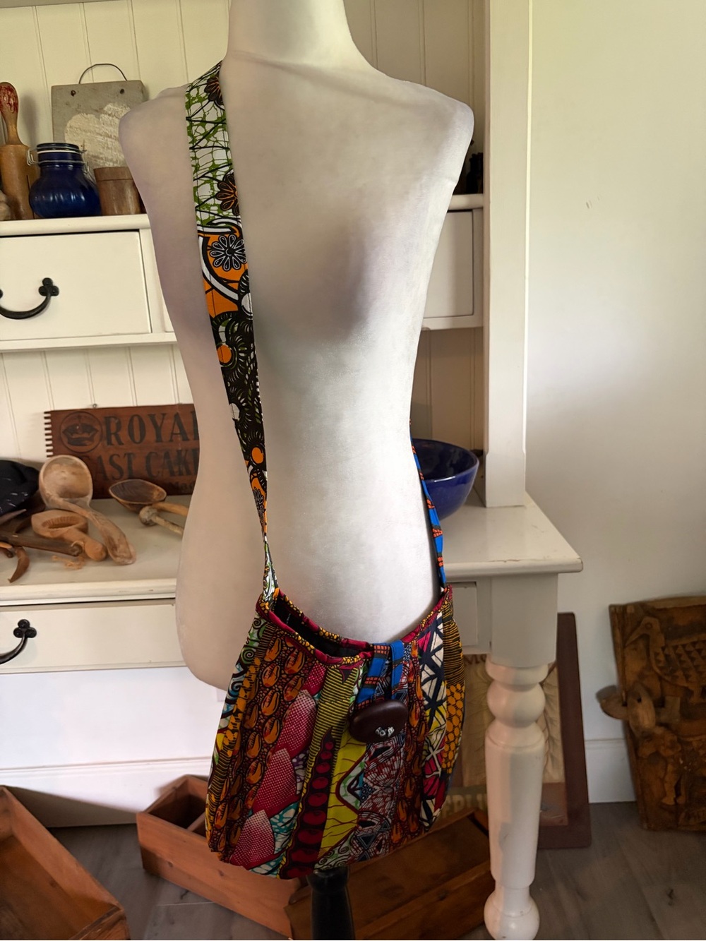 Colorful African Print Crossbody Bag NWOT